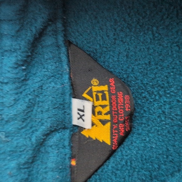 Vintage REI Polartec Teal Fleece Button Down Shirt size XL Perfect For Layering - Picture 5 of 7